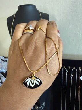 Coilsonne Gold Lotus Pendant Necklace  - Women Jewelry
